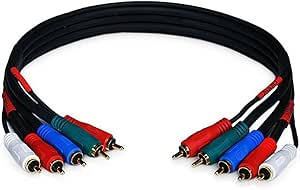 Monoprice 5355 1.5ft RG-59/U 5-RCA Component Cable