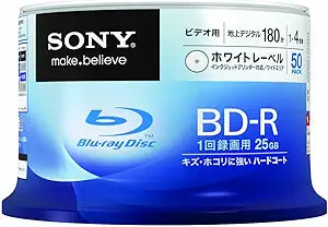 Sony 50BNR1VCPP4 Blu-ray BD-R Disc 25GB 4x Speed