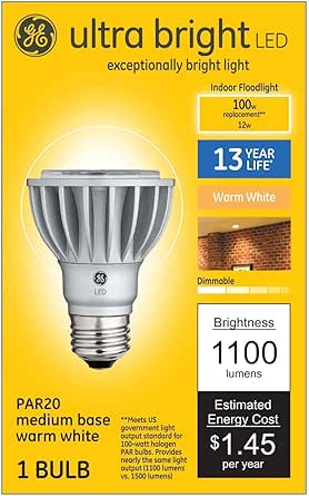 GE 37618 Nighthawk LED PAR20 Floodlight 6-Pack — main product image