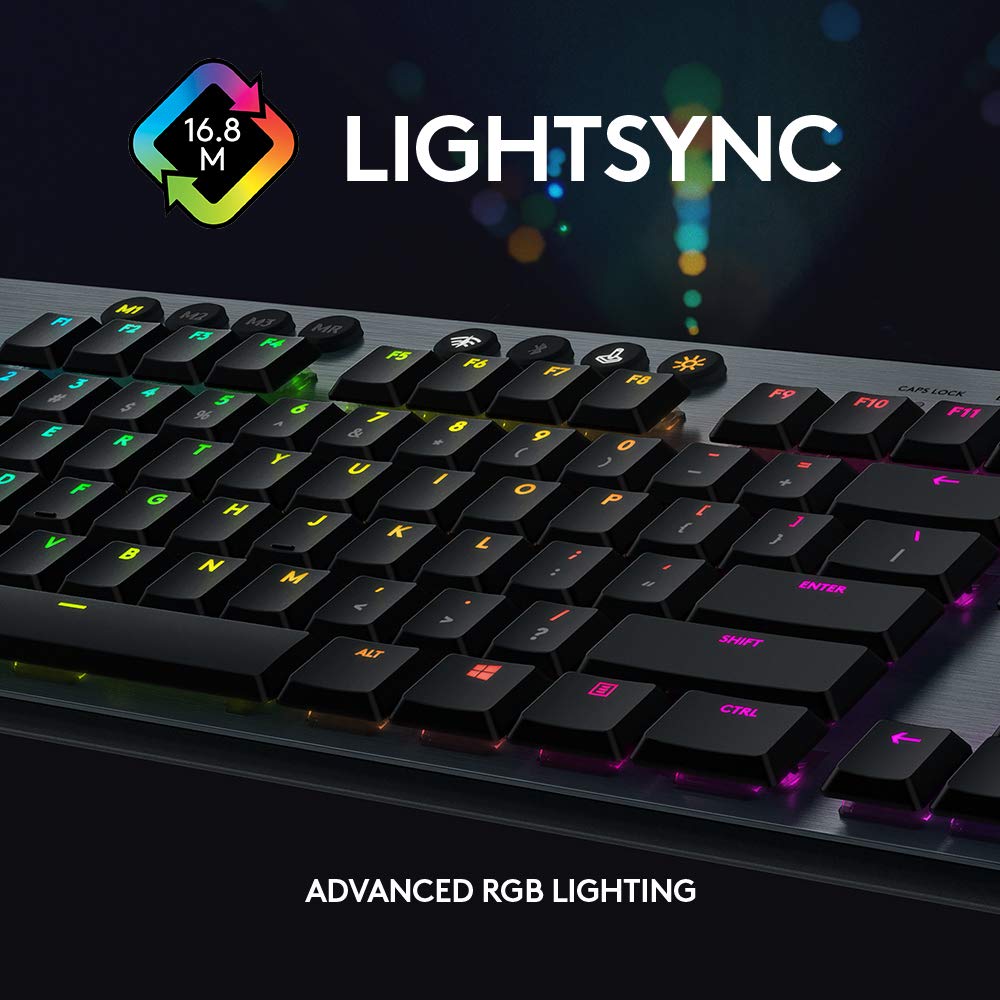 Logitech G815 LIGHTSYNC RGB Clicky Mechanical Keyboard (Renewed)