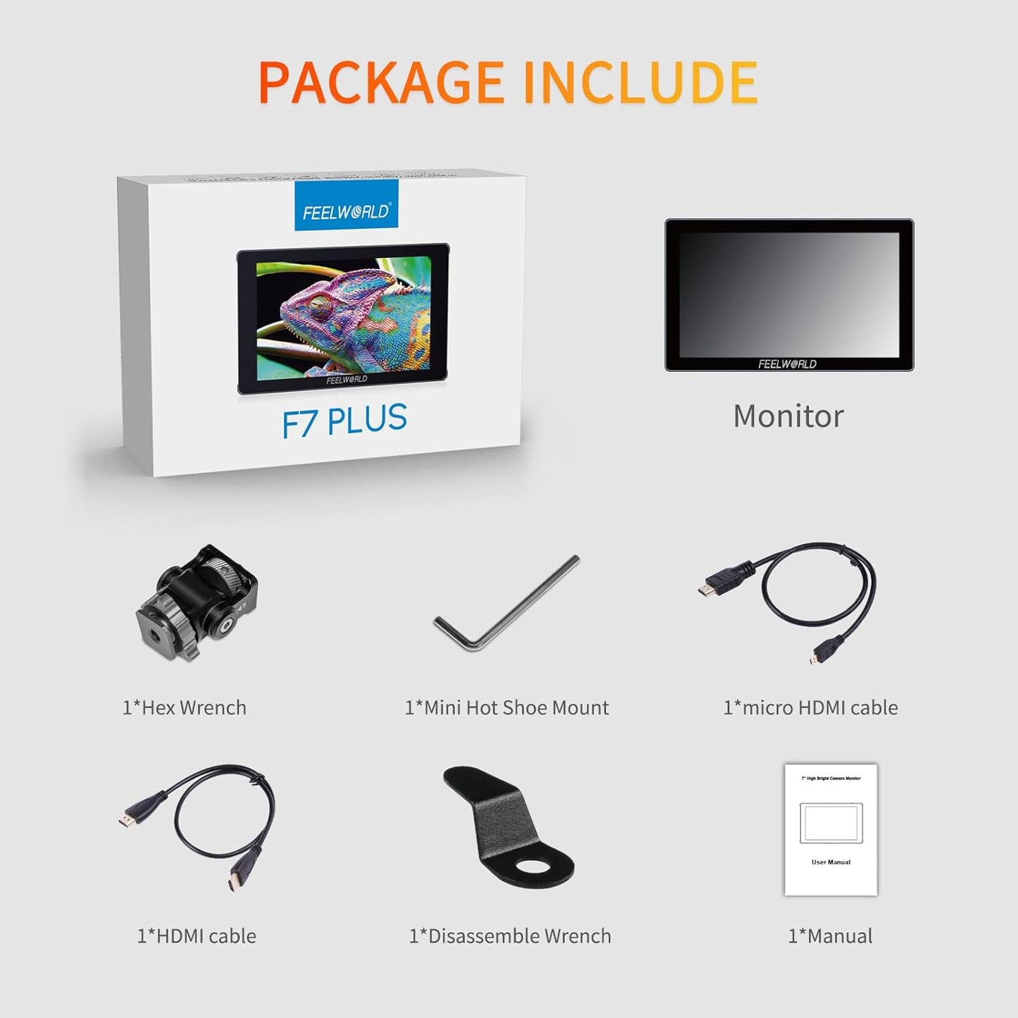 FEELWORLD F7 PLUS-ANP75-AMC7 1200nit Touchscreen Monitor Kit