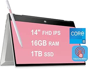 HP Pavilion x360 14 2-in-1 Laptop i5, 16GB Renewed