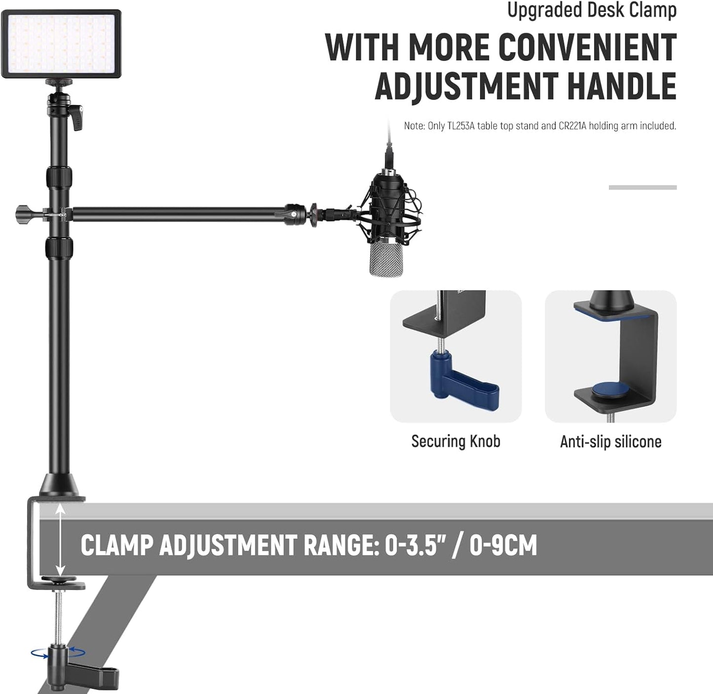 Neewer 10101296 Extendable Camera Desk Mount Ball Head
