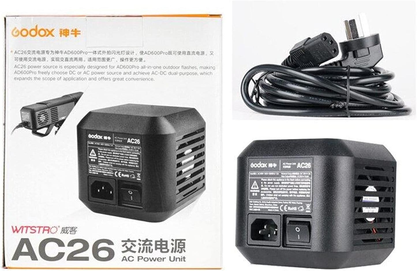 Godox AC26 Adapter for AD600Pro Flash Monolights