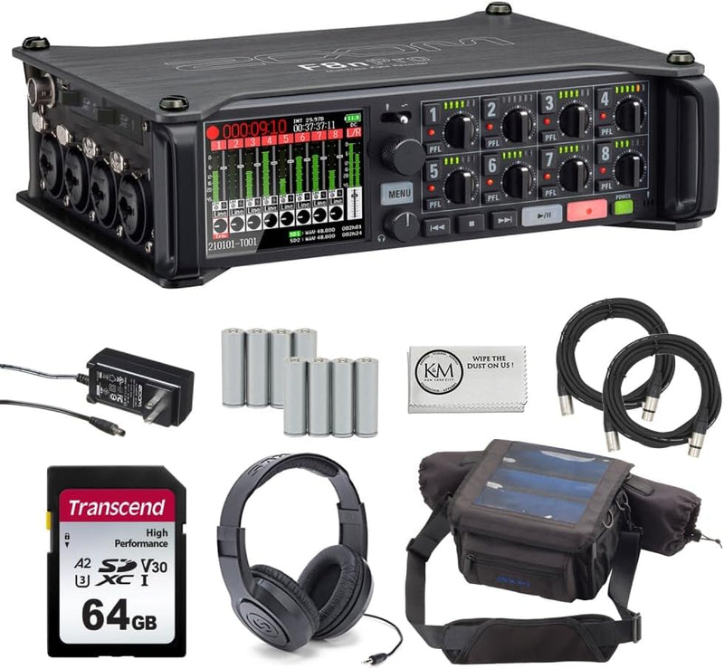 Zoom F8n Pro 8-Input Multitrack Field Recorder Bundle — main product image