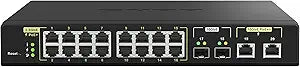 QNAP QSW-M2116P-2T2S Switch - 20-Port 10GbE PoE Managed