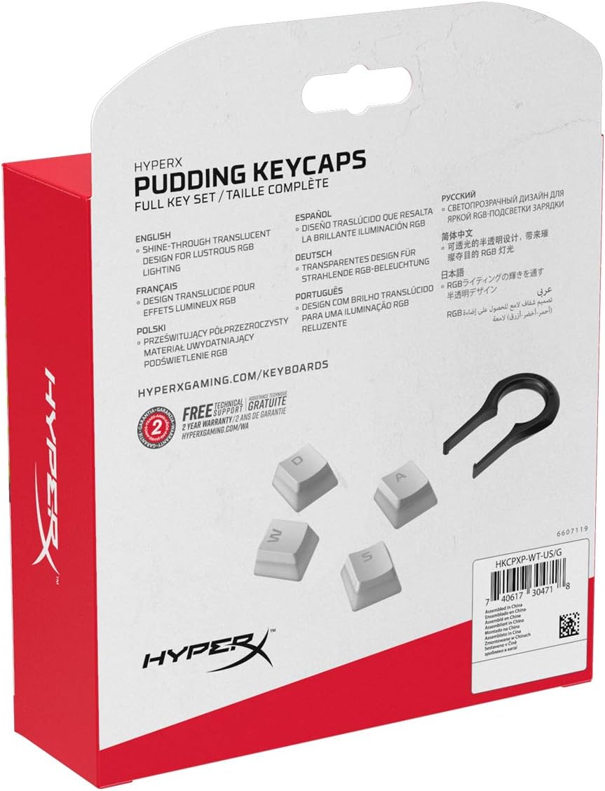 HyperX HKCPXP-WT-US/G Pudding Keycaps PBT Double Shot