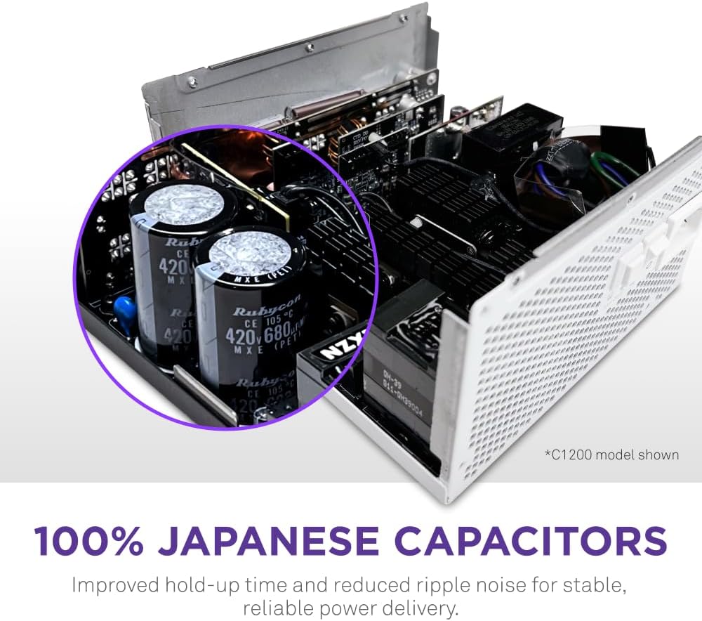 NZXT PA-0G2BW-US C1000 Gold ATX 3.1 Power Supply White