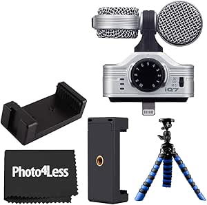 Zoom iQ7 iPhone/iPad Stereo Microphone Tripod Bundle