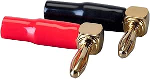 Monoprice 121915 Right Angle Banana Plug Connectors: 10 Pair Gold Plated