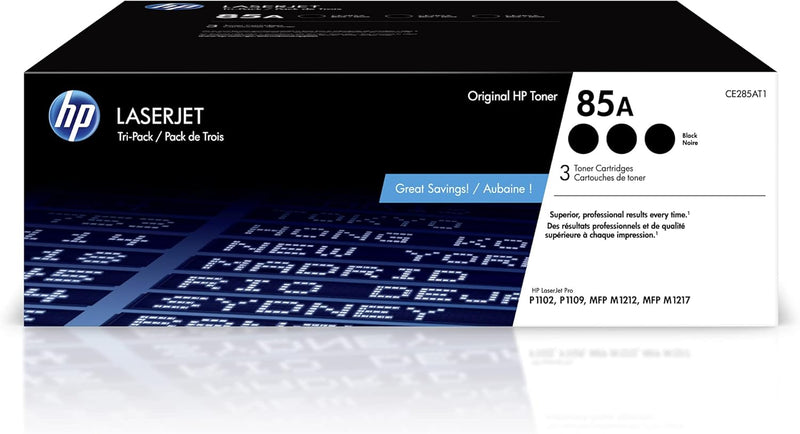 HP CE285A 85A Black LaserJet Toner Cartridge — main product image