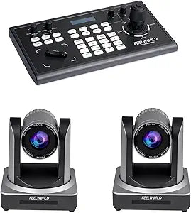 FEELWORLD 2X POE20X PTZ Camera KBC10 Controller Bundle