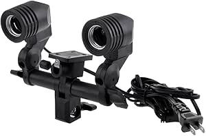 Neewer Double E27 Flash Light Stand Swivel Holder