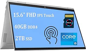 HP Envy X360 15.6" FHD Touch Laptop i5 40GB RAM 2TB SSD