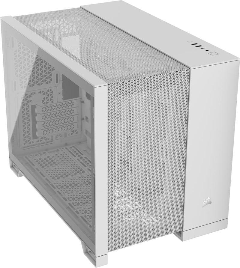 Corsair CC-9011264-WW 2500D Airflow mATX PC Case - Dual Chamber White — main product image