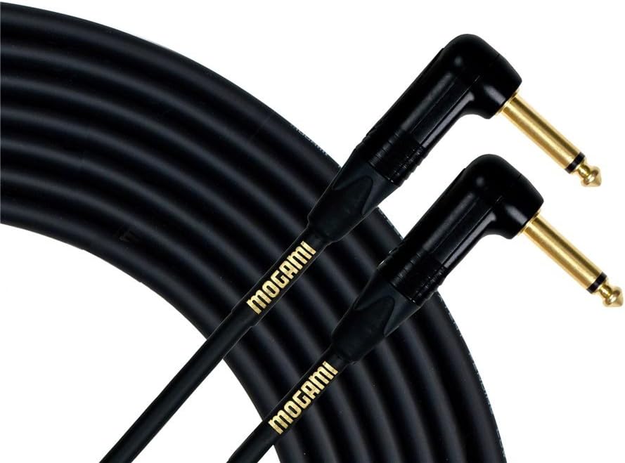 Mogami GOLD INSTRUMENT-1.5RR Pedal Cable: 18" Right Angle Plugs