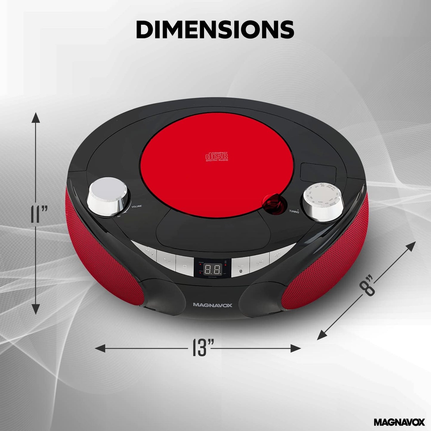Magnavox MD6949 Portable CD Boombox with Bluetooth