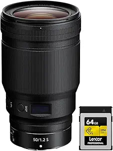Nikon E10NKZ50F12 NIKKOR Z 50mm f/1.2 S Prime Lens Bundle