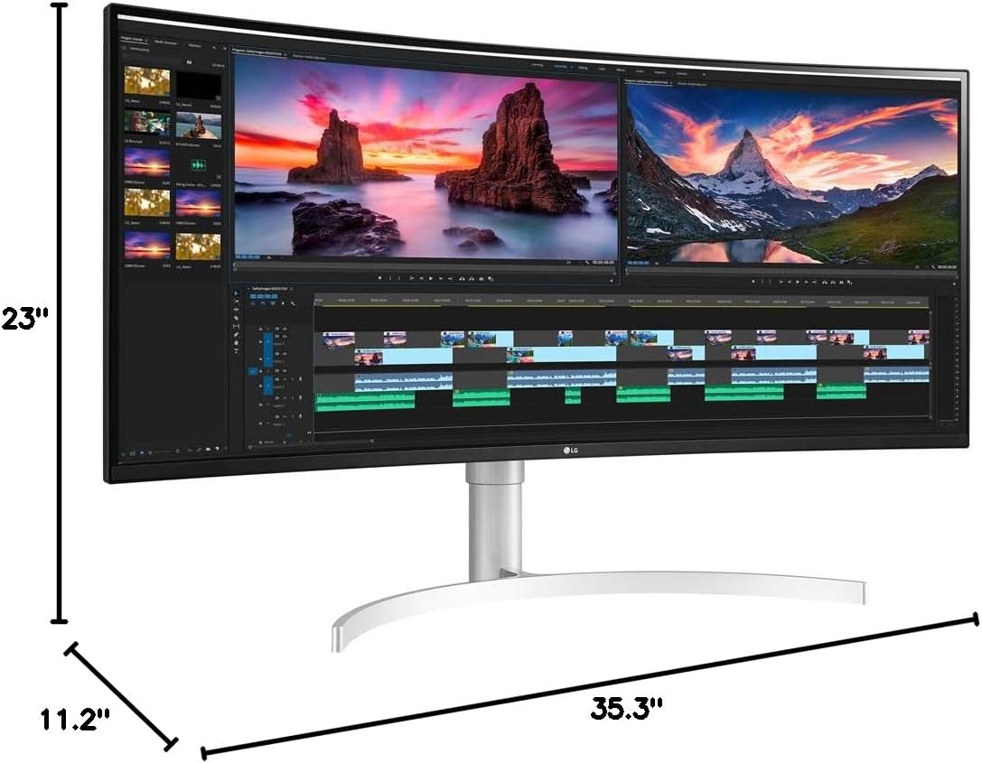 LG 38WN95C-W 38-Inch UltraWide QHD+ Curved Monitor