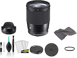 Sigma 402963 16mm f/1.4 Contemp Lens Bundle