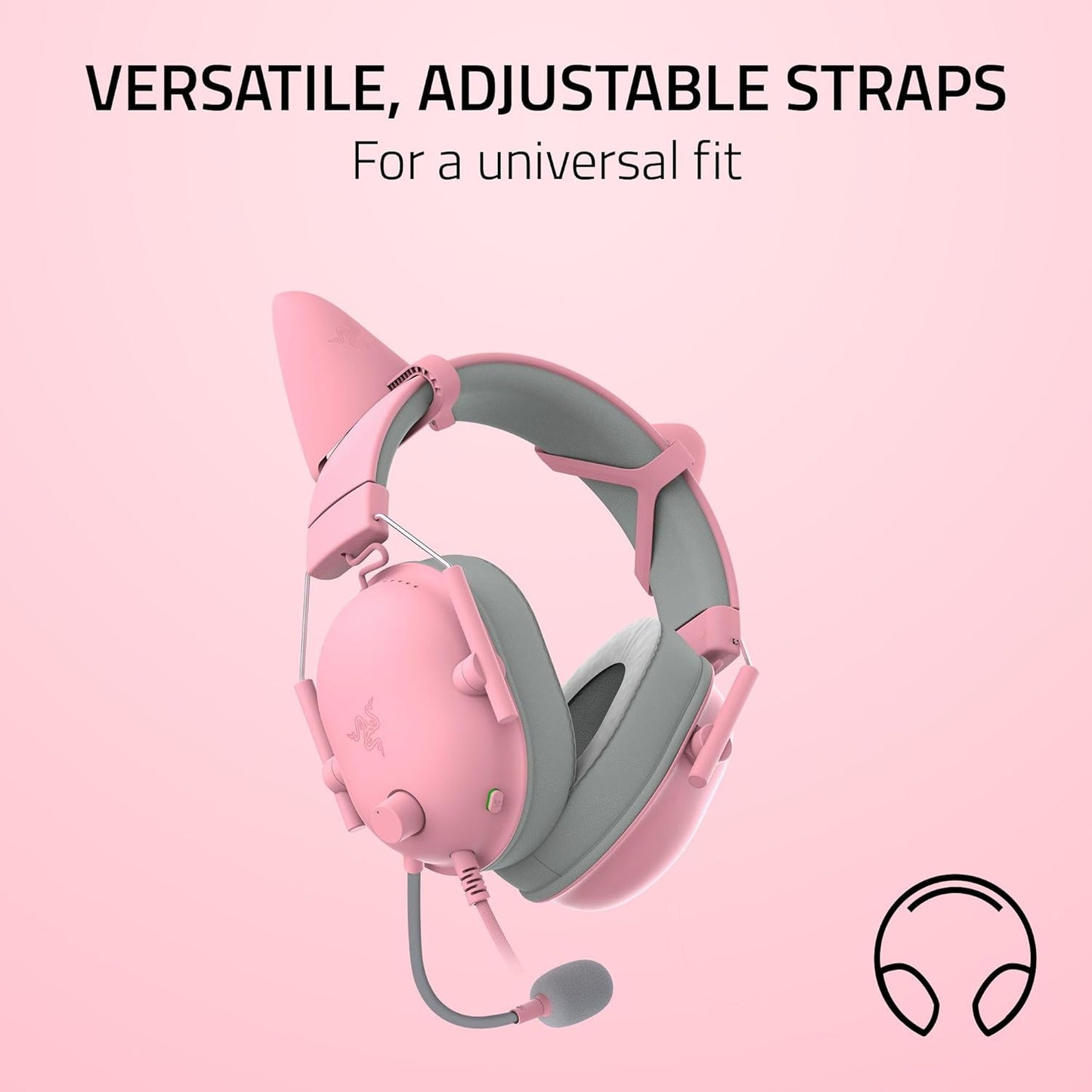 Razer RC21-02230200-R3M1 Kitty Ears V2 Gaming Headset Attachment - Quartz