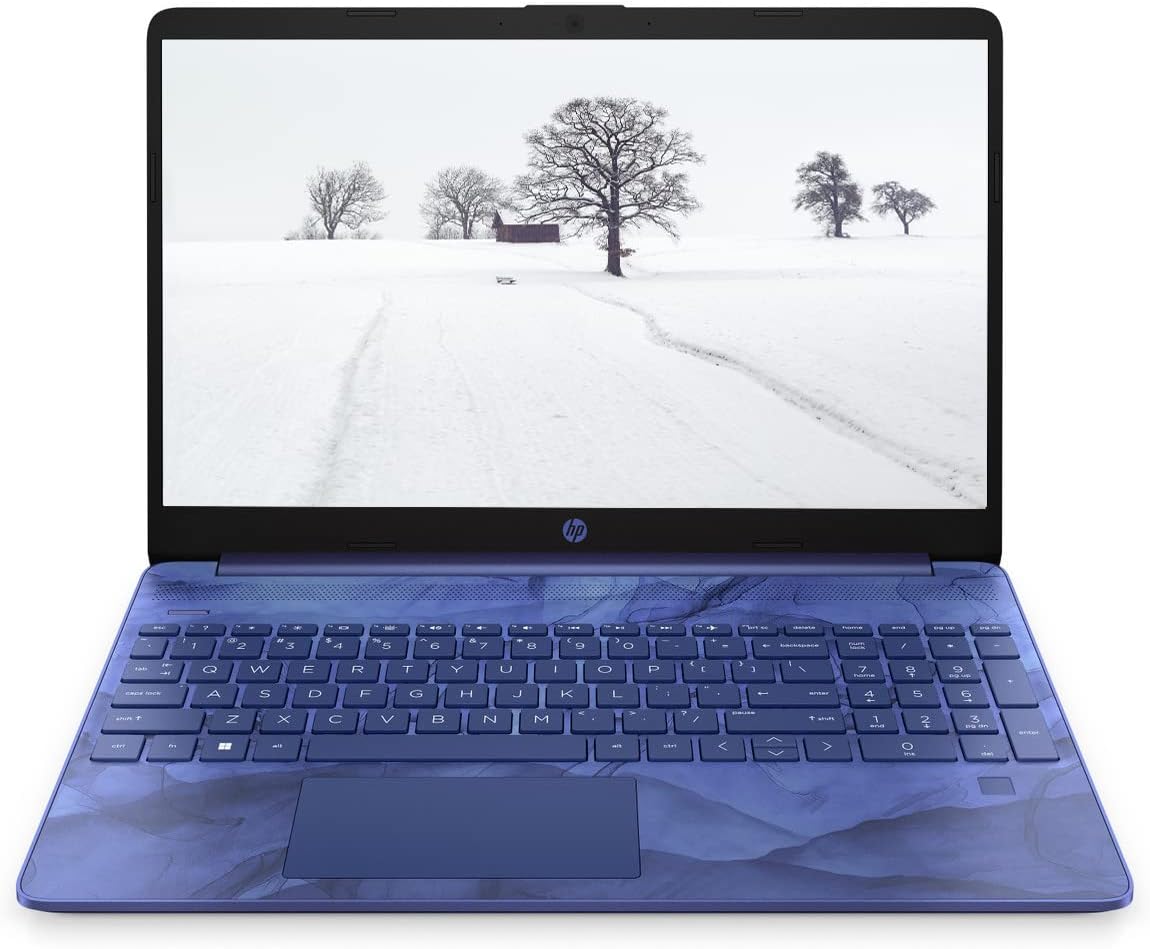 HP 15" Laptop: Renewed Celeron Quad-Core, Fast WiFi