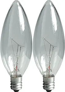 GE 81560 25W Decorative B10 Incandescent Light Bulb 2-Pack