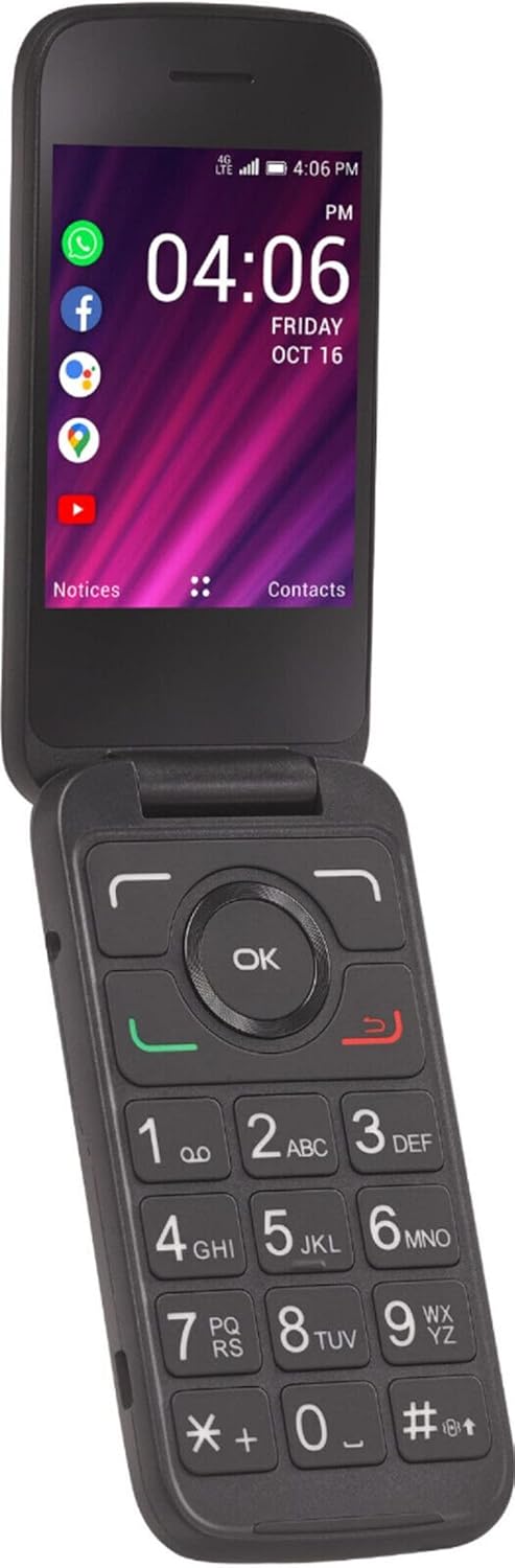 TCL 4058g Go Flip 2 - Unlocked 4G LTE Smart Flip Phone