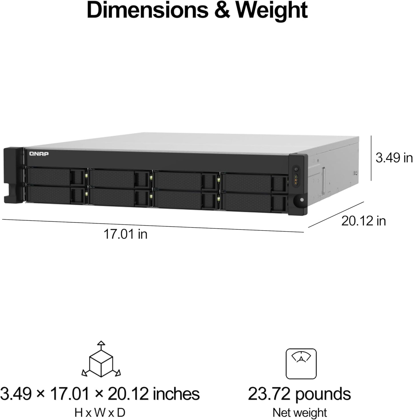 QNAP TS-832PXU-4G 8 Bay 10GbE Rackmount NAS