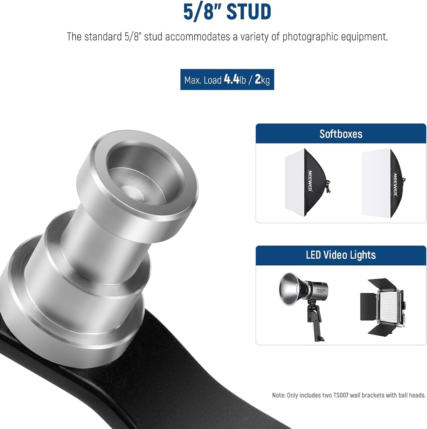 Neewer 10102507 Wall Ceiling Mount Light Bracket