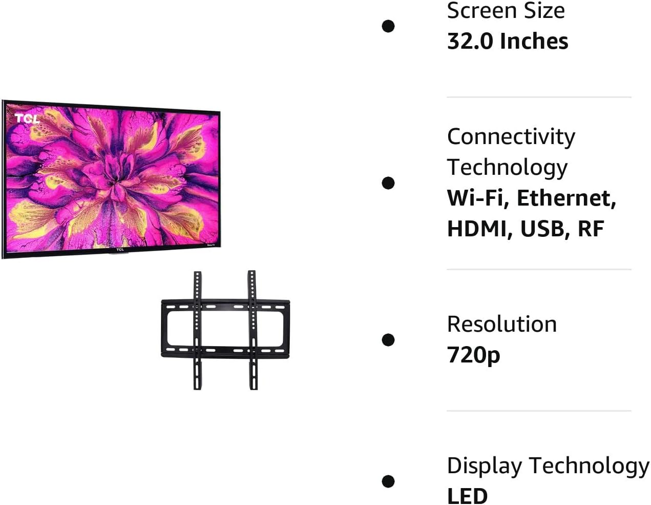 TCL 32S301 32-Inch 720p Roku Smart TV Renewed