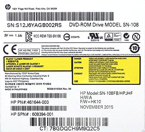 HP 608394-001 DVD-ROM Drive - SATA - 8X