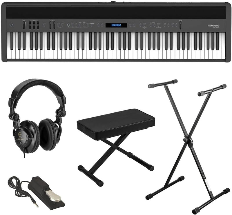 Roland FP-60X 88-Key Digital Piano Black Bundle — main product image