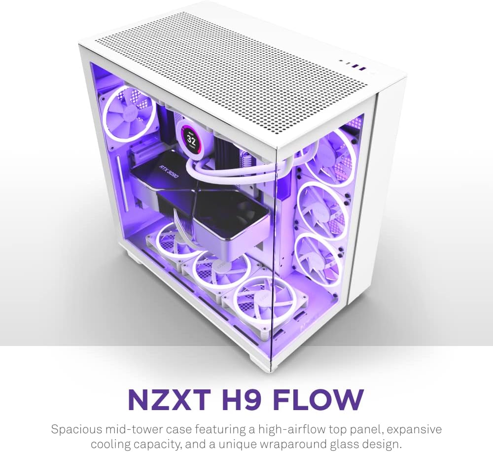 NZXT CM-H91FW-01 H9 Flow White ATX Gaming Case