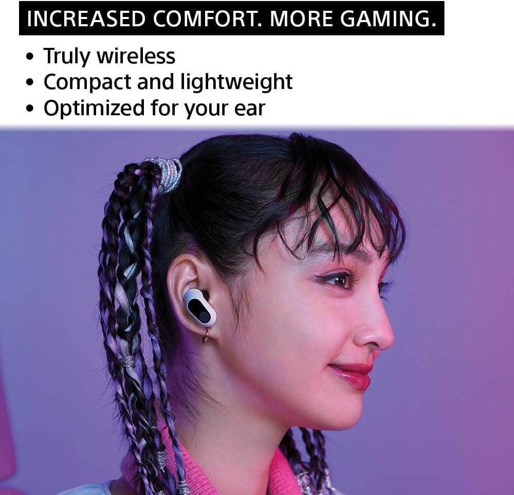 Sony WFG700/W INZONE Buds Wireless Noise-Canceling Gaming Earbuds
