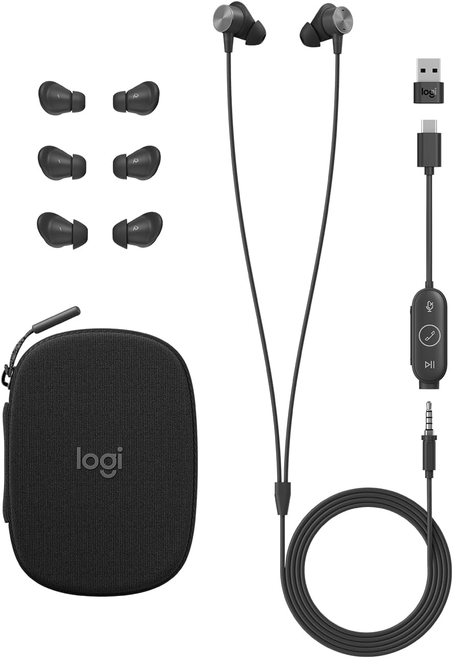 Logitech 981-001012 Zone Wired Noise-Canceling Earbuds