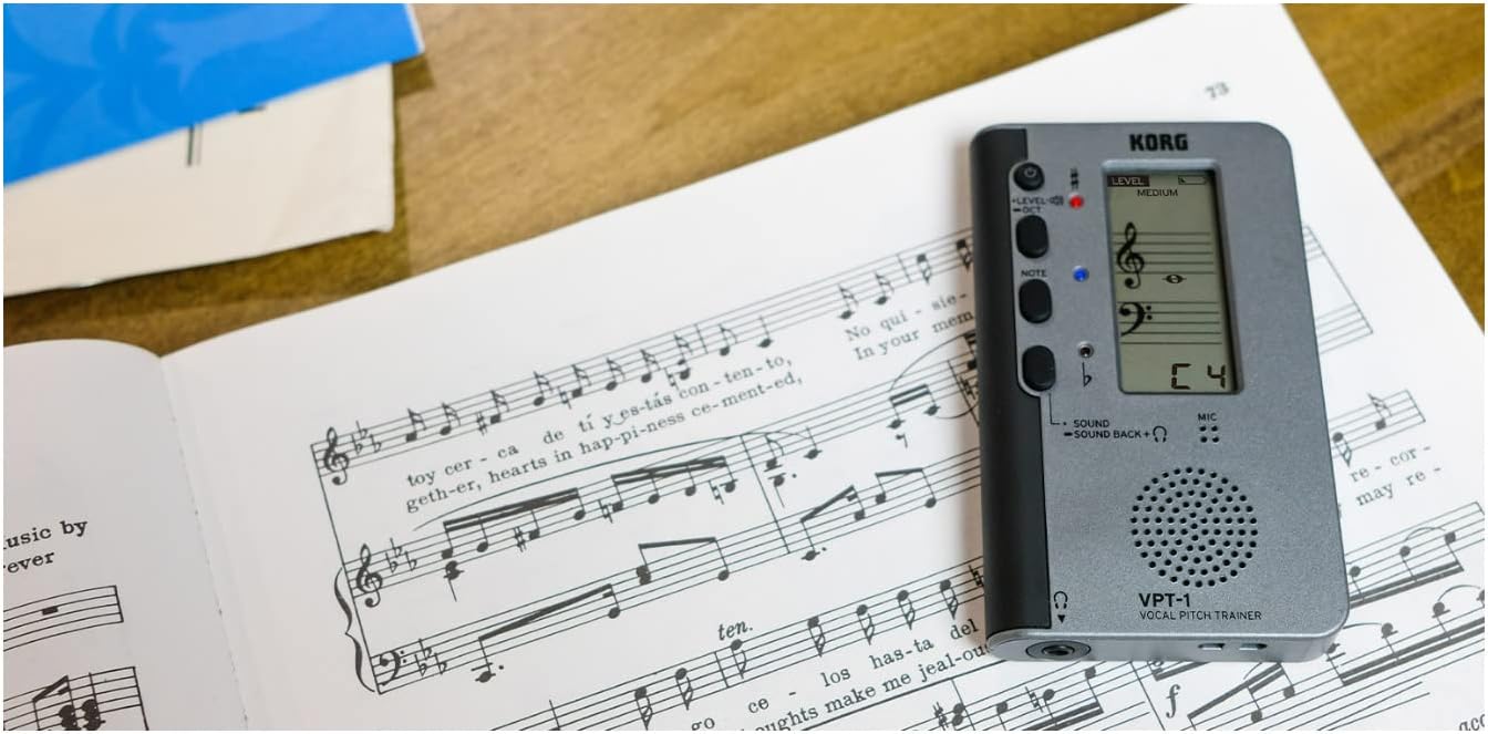 Korg VPT-1 Vocal Pitch Trainer Tuner Silber