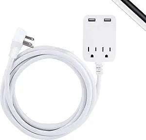 GE 32089 Pro USB Charging 12 Ft Extension Cord - Surge Protector