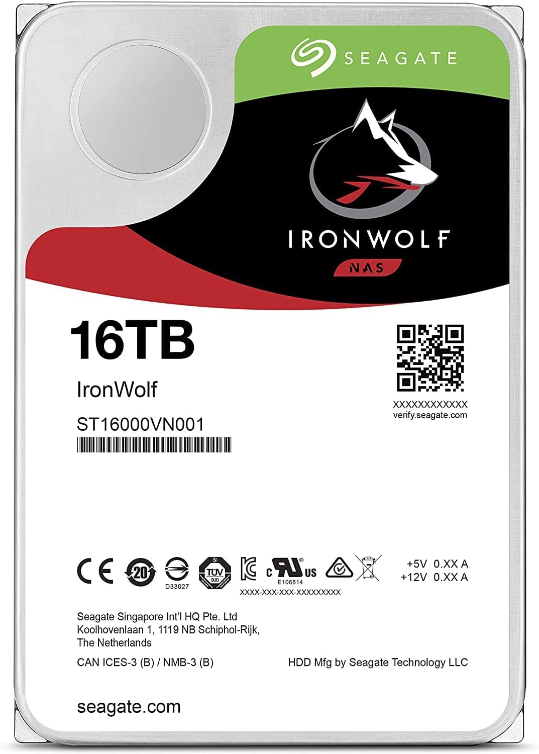 Seagate ST16000VNZ01 IronWolf 16TB NAS HDD