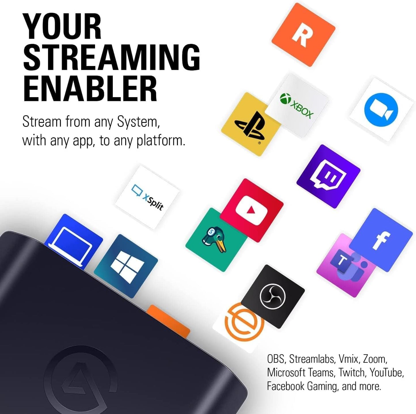 Elgato HD60 X External Capture Card 1080p60 HDR10 Renewed