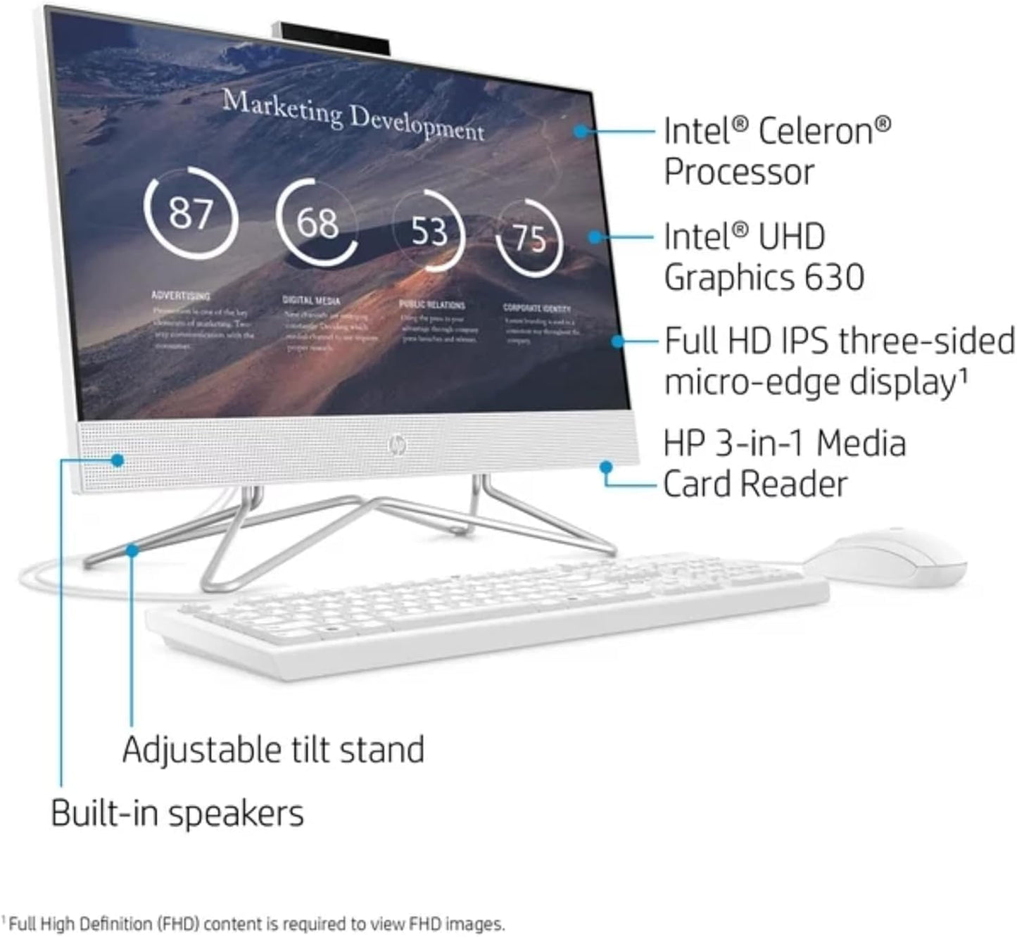 HP All in One 21.5" FHD Desktop Computer