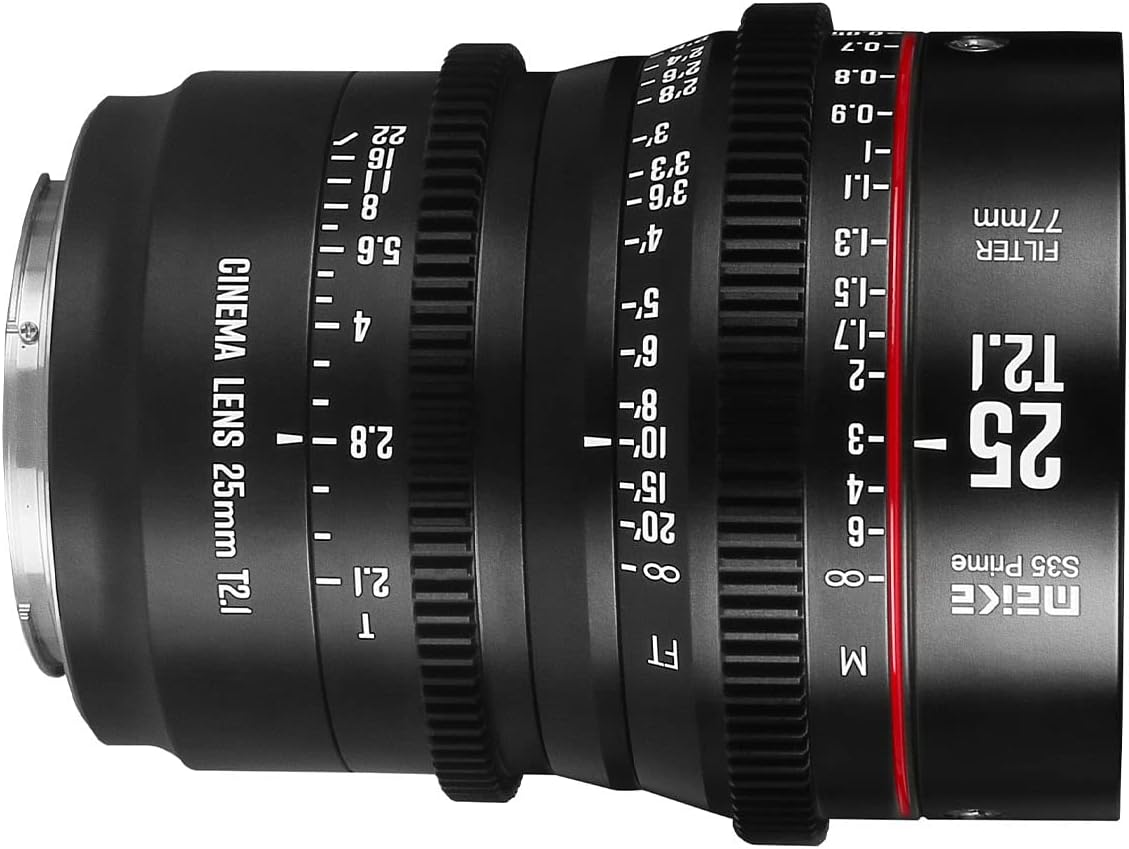 Meike 25mm T2.1 S35 Wide Angle Cinema Lens EF Mount