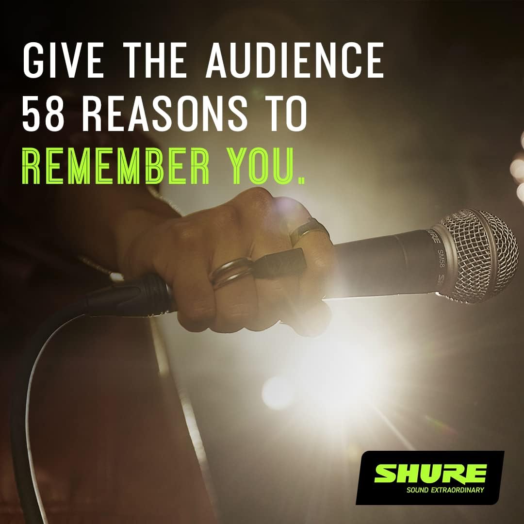 Shure SM58LC Vocal Microphone Dynamic Cardioid XLR