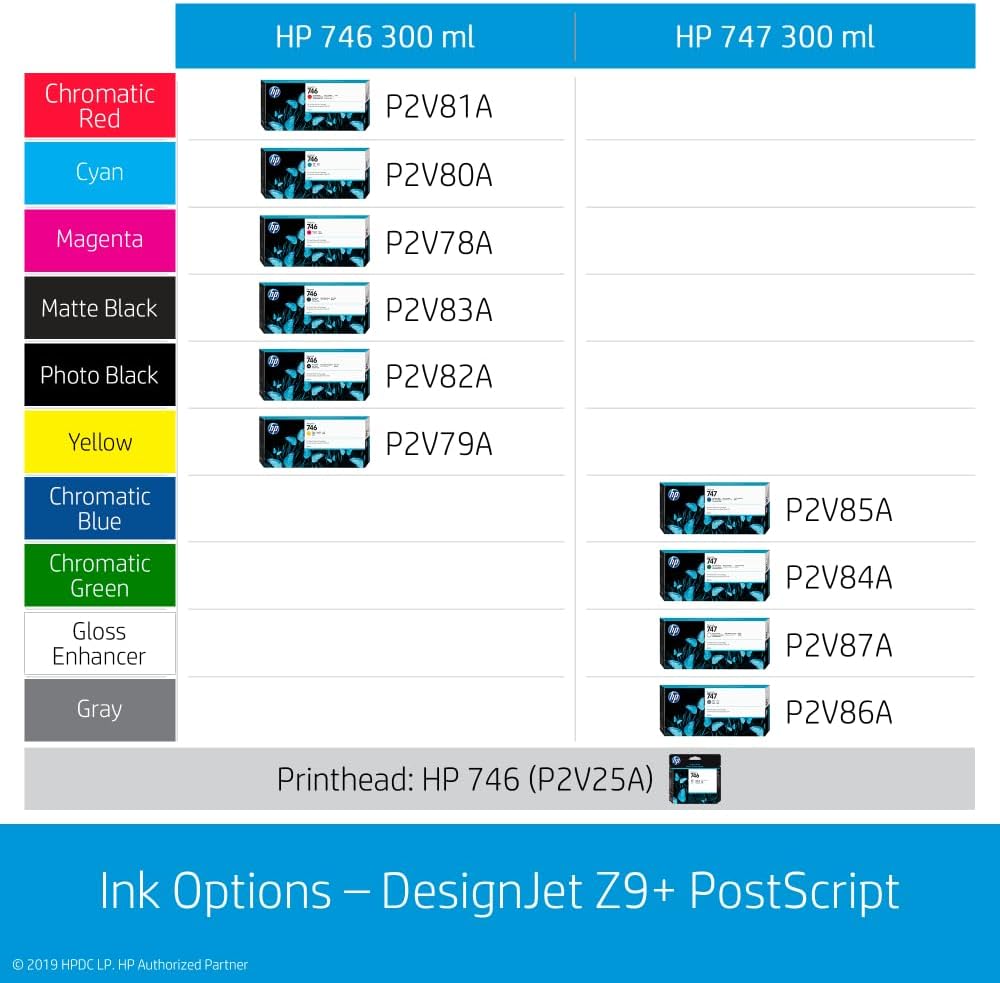 HP W3Z71A#B1K DesignJet Z9+ 24" Postscript Photo Printer