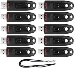 SanDisk SDCZ48-128G 128GB Ultra USB 3.0 Flash Drive Lanyard Bundle