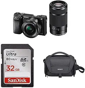 Sony Mirrorless Camera with 16-50mm & 55-210mm Lenses Bundle