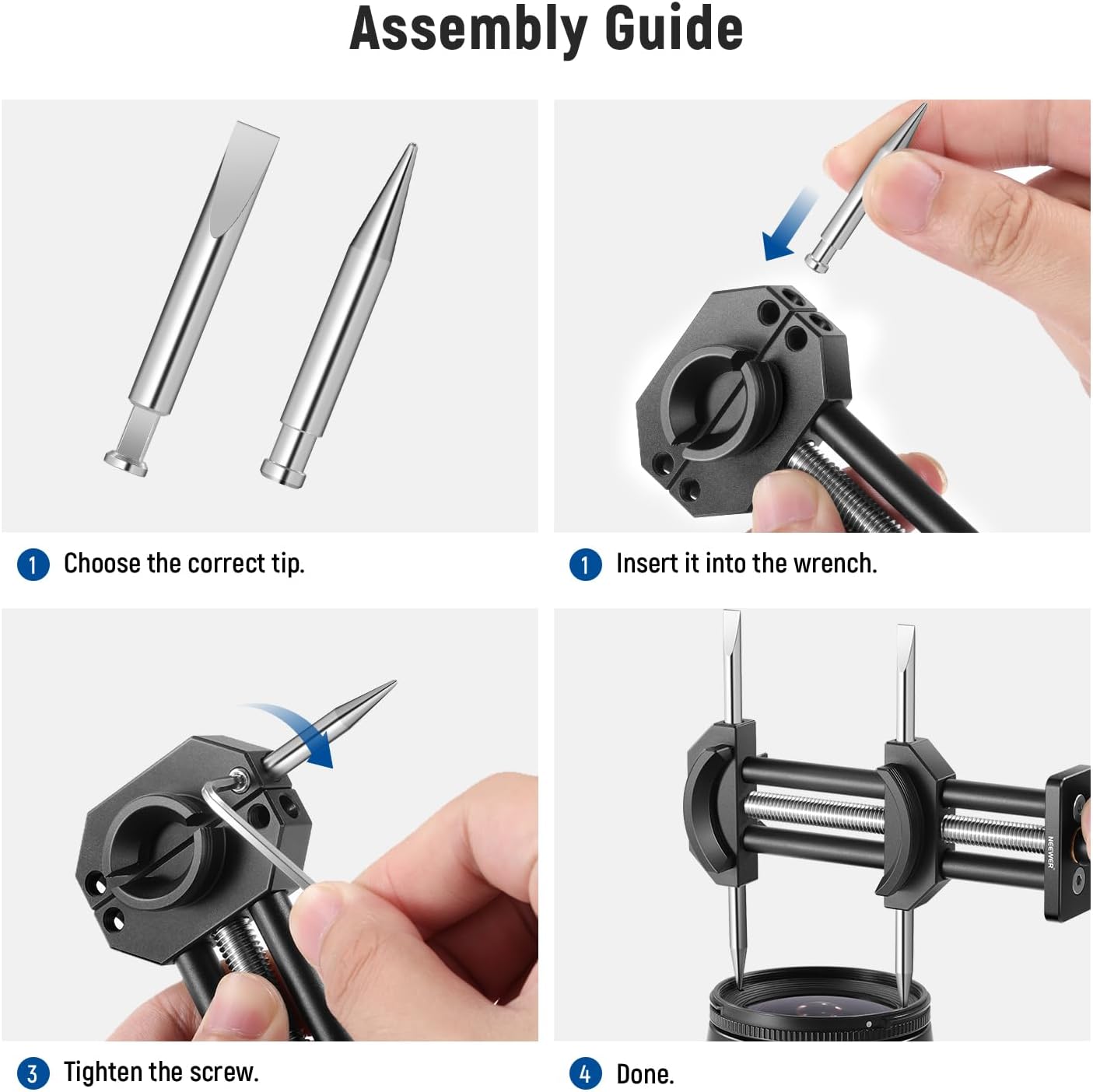 Neewer 99098574 Camera Lens Vise Repair Tool Kit