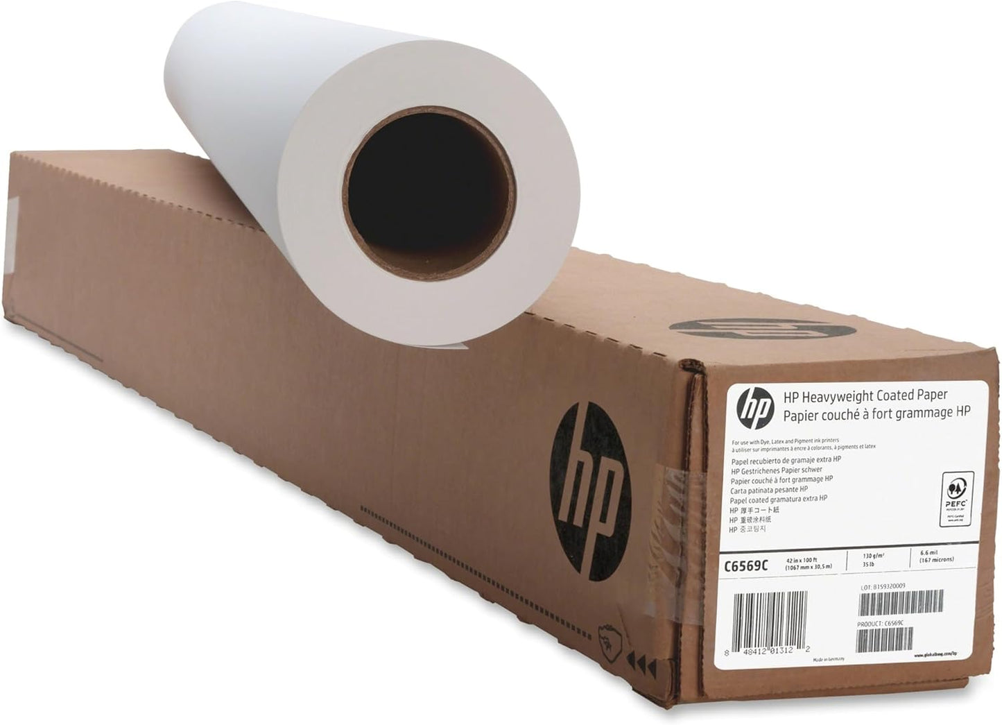 HP C6569C Heavyweight Coated Paper Roll 42" x 100'