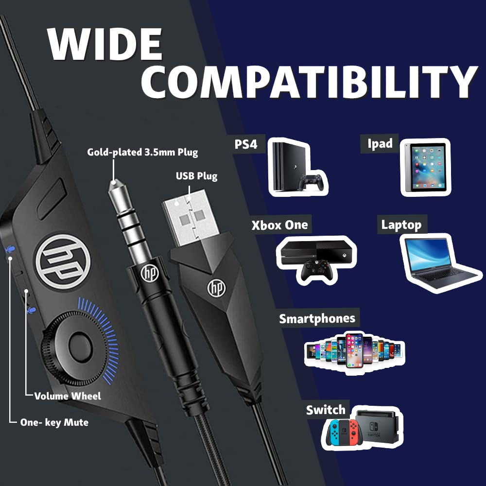 HP 2131 Wired Gaming Headset Noise Cancelling Microphone