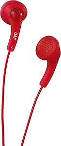 JVC HAF150R Gumy Cord-Match In-Ear Headphones - Red